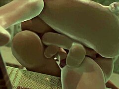 Teen shemale es follada analmente por una MILF madura en un dibujo animado 3D