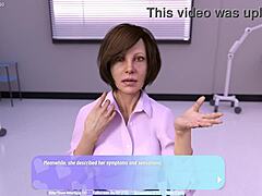 Una donna matura di 50 anni sperimenta il piacere durante un esame ginecologico - un gioco 3D con storie ginecologiche