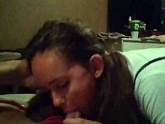 Mom gets a mouthful of cum after intense blowjob