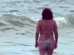 My wife's first cuckold experience with her best friend and his huge cock at the beach