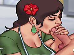 कार्टून गेम्स और हेंताई: समरटाइमसागा एपिसोड 52 में काम पर एक संतोषजनक चुदाई