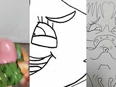 Дебела хентай девојка са великим сисама мастурбира мушкарца и зеца у врелом видеу