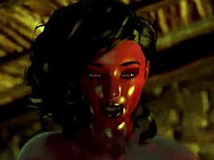Ladyboy fantazie se splní s velkým penisgirl v této 3D Futa