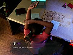 Lara Croft med store bryster rider på et monster i et 3D-pornospil