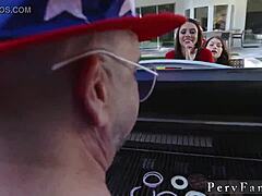 Big tit MILF steps into fourth of July family fun