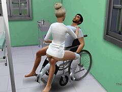 Hemşire HD videoda hastasını baştan çıkarıyor ve aldatıyor